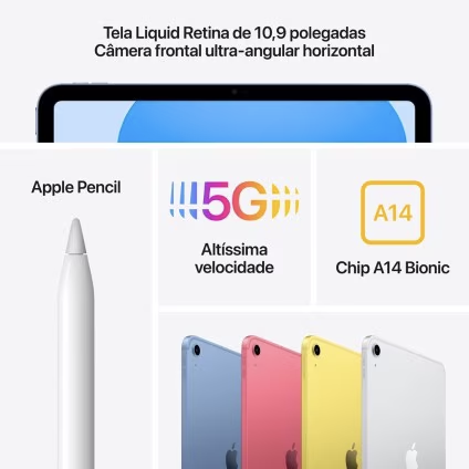 Tablet Apple iPad 10ª Geração 2022 10.9"